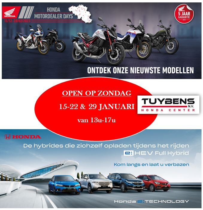 Tuybens showroom Showroom Honda wagens