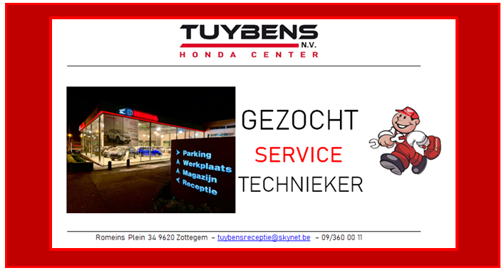 Tuybens showroom Showroom Honda wagens